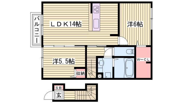 パークフロントＭの間取り