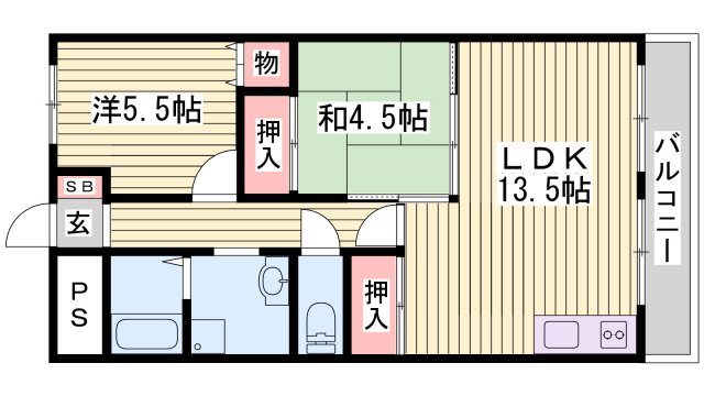 アムール本多聞の間取り