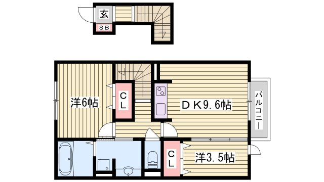 クレールわかばの間取り