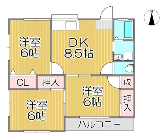 サンヒルズBの間取り