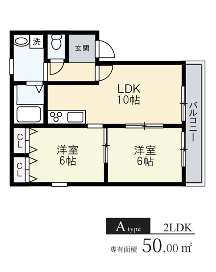 【間取り】 | プレステージ日向Ｂ棟
