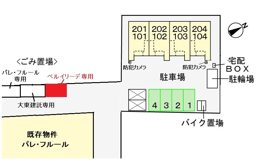 ベルイリーデの区画図