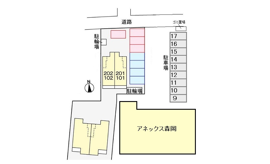 アネックス森岡の区画図