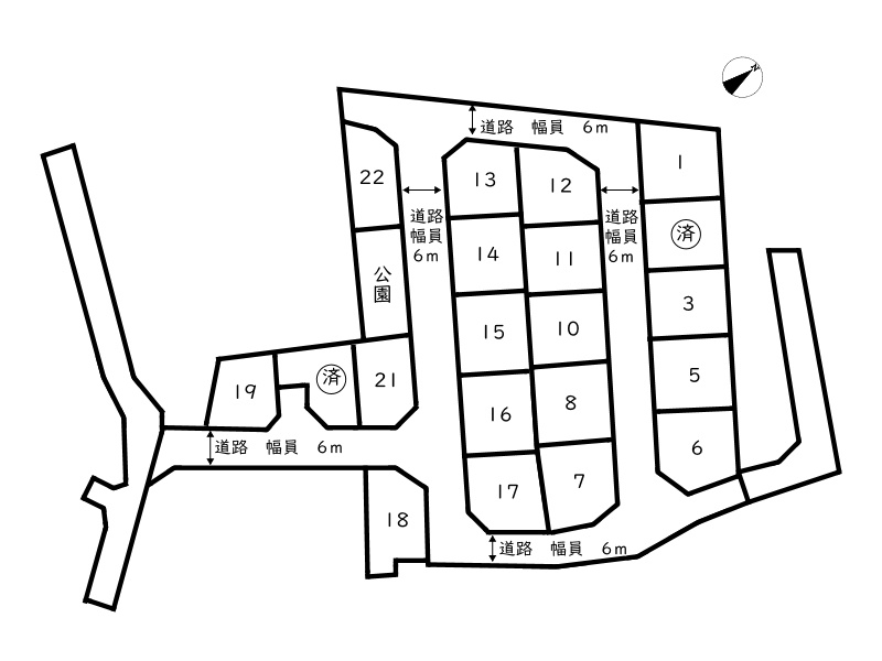 姫路市御立西6丁目／20区画／新築戸建の区画図