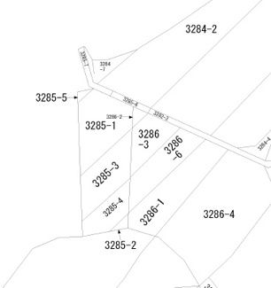 【土地図】 | 古家付き土地（東須恵3406-3他）約776坪・現況渡し