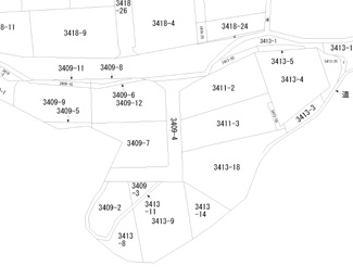 【土地図】 | 古家付き土地（東須恵3406-3他）約776坪・現況渡し