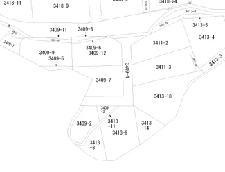 【土地図】 | 古家付き土地（東須恵3406-3他）約776坪・現況渡し