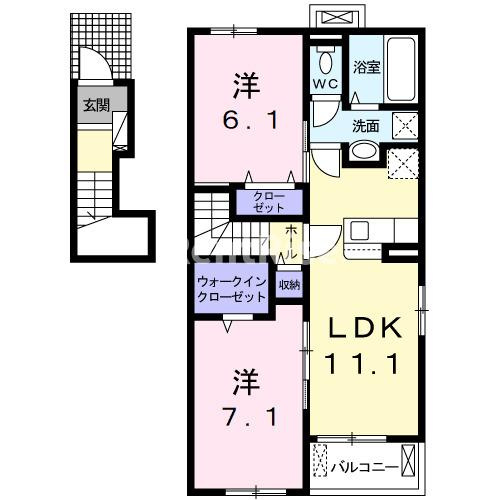 サニーハウスＴＯＹＡＭＡ　Ⅰの間取り|間取図