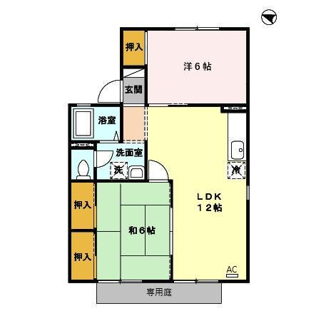 合志市幾久富のアパートの間取り