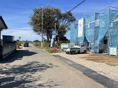 【前面道路含む現地写真】 | 深谷市柏合　 | 現地前面道路（2023年10月17日）撮影