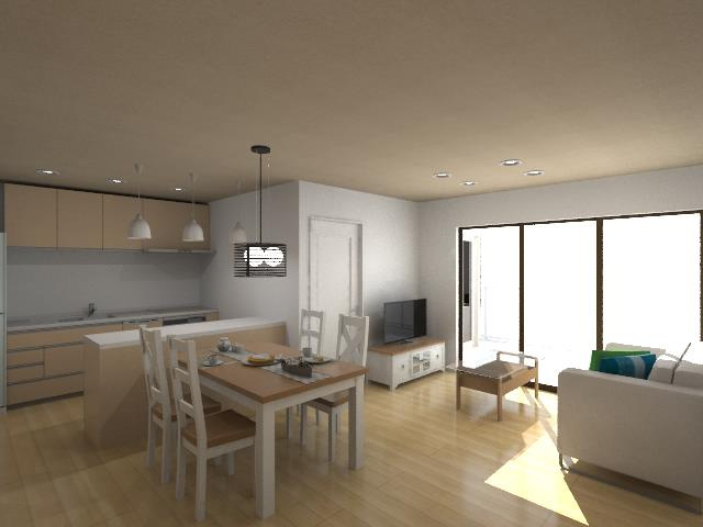 新神戸アパートメントの居間・リビング|リフォームプランパース①：リビング