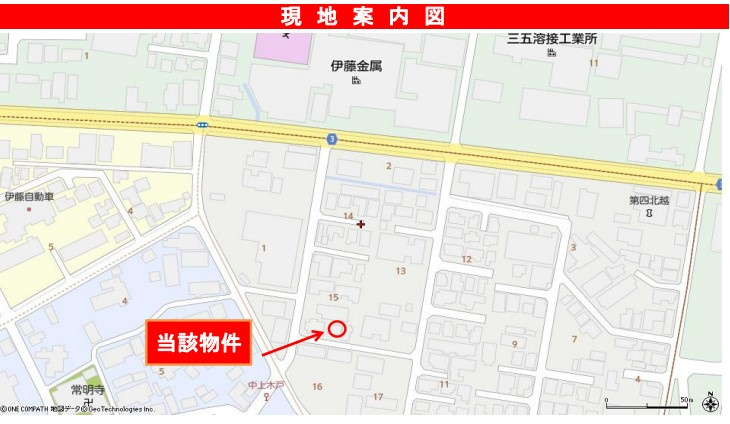 東区上木戸2丁目　中古戸建の地図