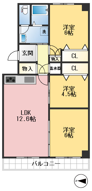 緑地公園リッツハウスの間取り
