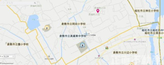 【地図】 | 小学校：岡田小学校区、中学校：真備東中学校区になります