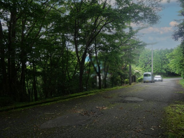 富士急十里木高原別荘地⑧　芙蓉の森林の前面道路含む現地写真
