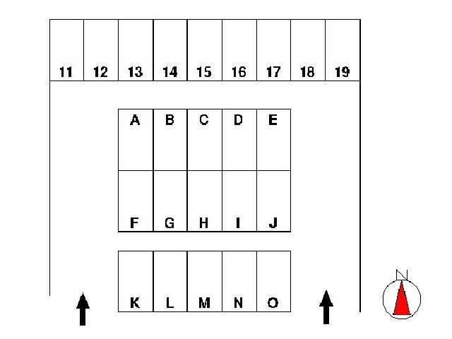 今井モータープールの区画図|区画図です