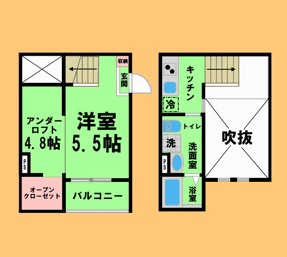 ティーダⅡの間取り|同建物別室含む
