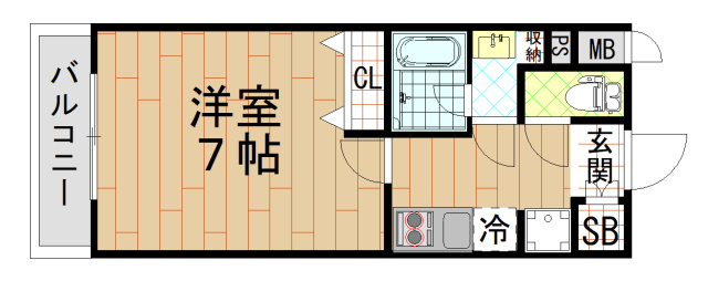 ヴェール近大前( 近畿大学 一人暮らし )の間取り