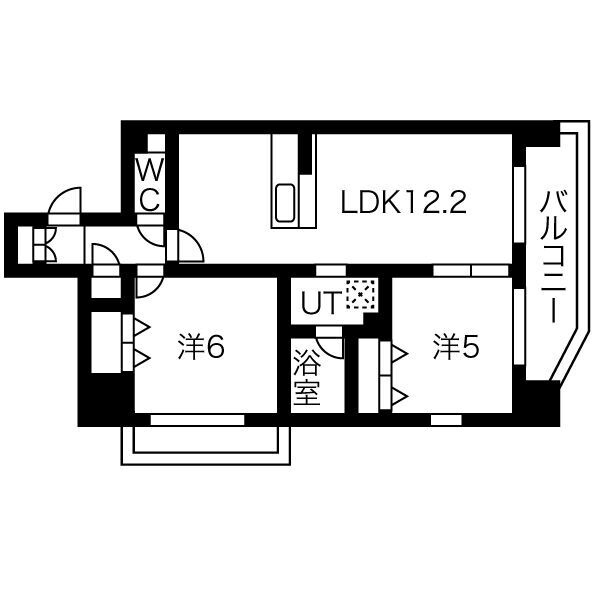 大阪市東成区大今里南６丁目の賃貸マンションの間取り