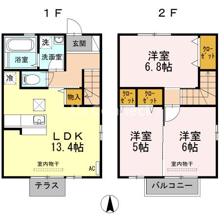 【間取り】 | セジュールＩ＆Ｒ