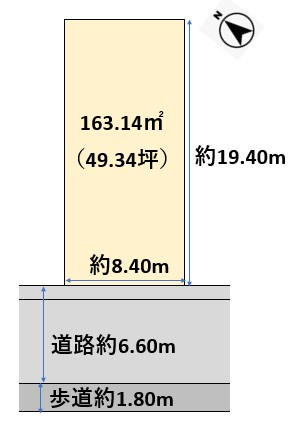 中央区関屋田町2丁目　売地の土地図