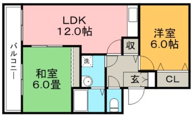 メルベーユ津福【キャッシュバック対象物件】の間取り