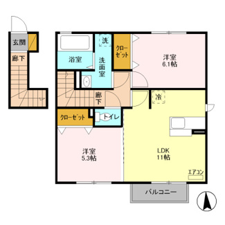 【間取り】 | プレシュ アモール　Ａ