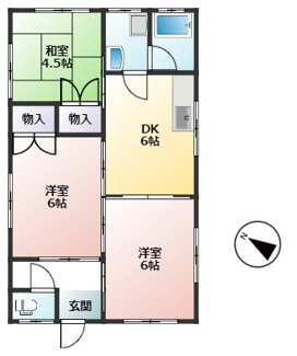【間取り】 | 寺園貸家 | 寺園貸家　間取りです