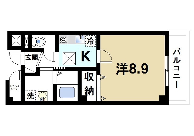 セレーノ東生駒Ｂ棟の間取り|セパレートタイプの間取りです