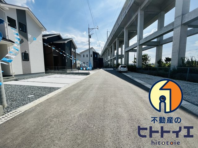 筑後市羽犬塚新築建売の前面道路含む現地写真