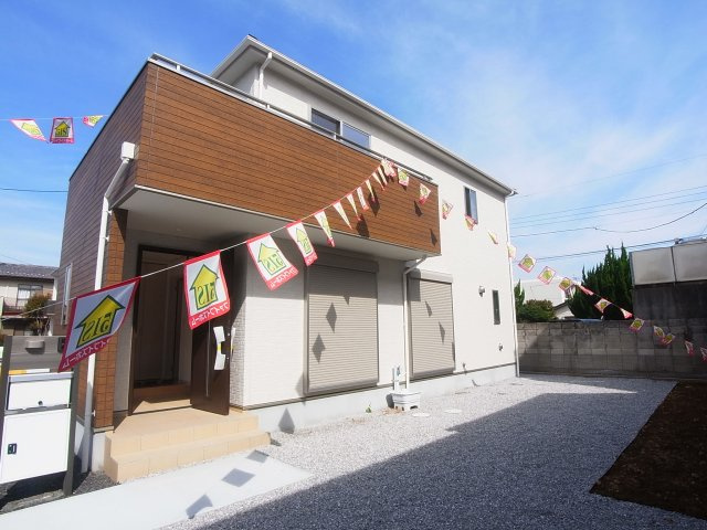新築　前橋市岩神町　C号棟の外観|現地写真　完成しました！ご内覧はお気軽にお電話くださいませ♪