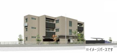 倉敷市八王寺町の賃貸マンションの外観|イメージパース