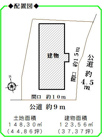 田原市豊島町戸建の区画図