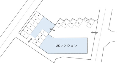 【駐車場】 | UKマンション | 区画図