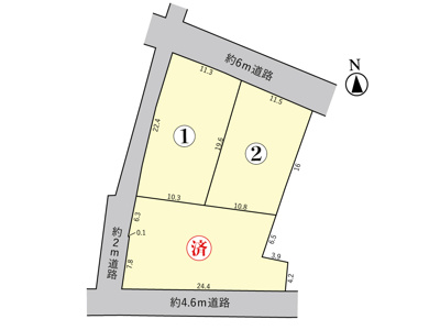 【区画図】 | 亀山市太岡寺町《全3区画》