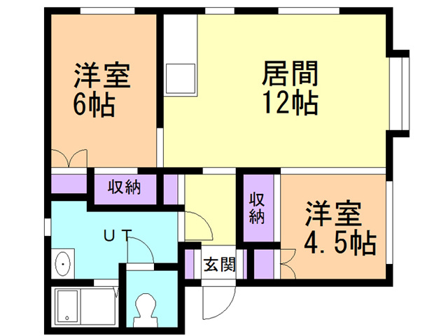 マヤパティオ　Ａ棟　（室蘭市共同住宅事業）の間取り