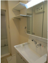 【洗面所】 | ワレア城前B棟 | 脱衣スペースもあります