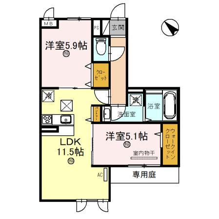 D-room五反田の間取り