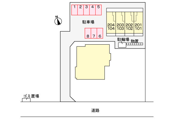 ヴィラ・プロムナードの駐車場|駐車場