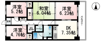 【間取り】 | ネオコーポ大津湖城が丘Ａ棟