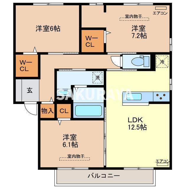 ロイヤルベルグ Ａの間取り