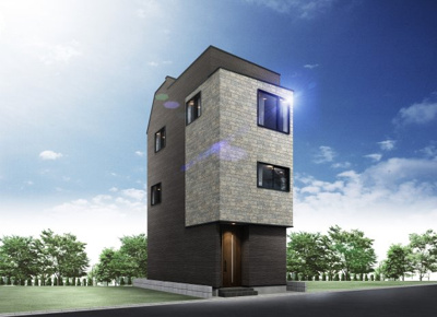 【外観パース】 | 墨田区押上2丁目新築戸建て | 外観パースです