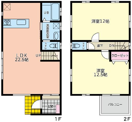 野田市古布内　中古戸建　令和2年築の間取り|各室、広々とした間取りです♪2階は間仕切りできるので将来的には4LDKに可能です！