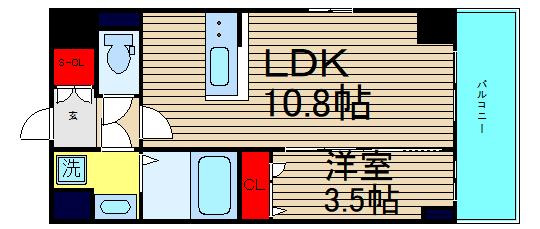 エスリード難波THE　FIRSTの間取り