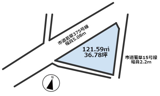 南アルプス市十日市場　土地の土地図|十日市場　土地　