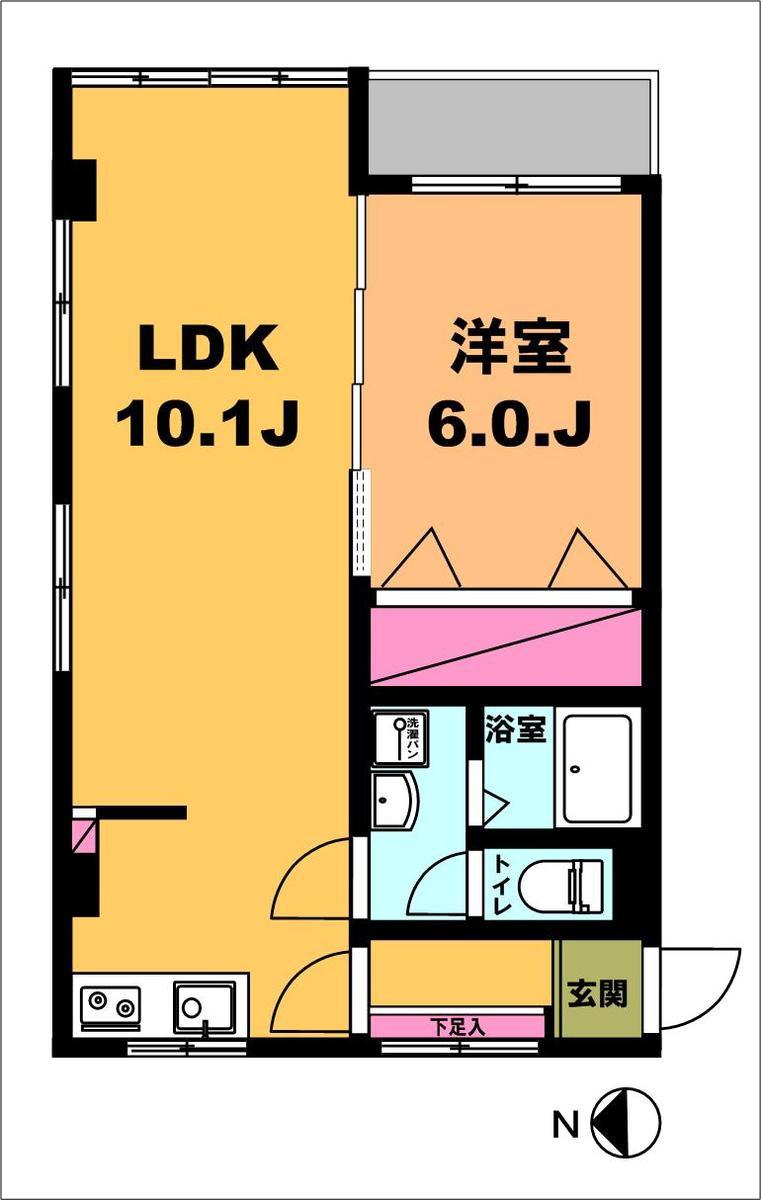 月村マンションNo.11の間取り