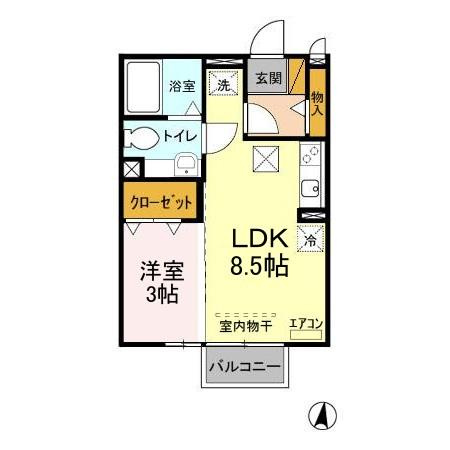 マロンハイム　Ａ・Ｂの間取り