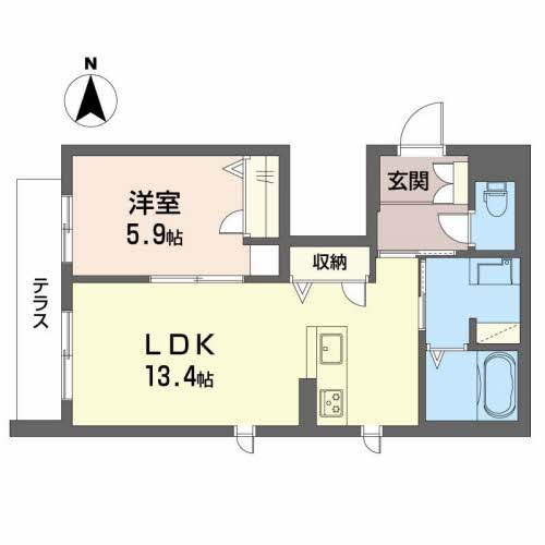 【間取り】 | フォンテーヌ西紺屋