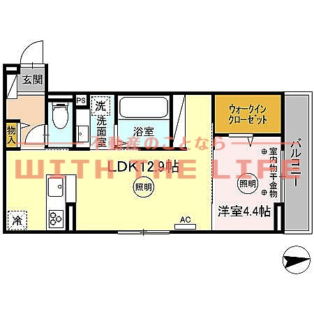 QuattroSoldi（クアトロソルディ）花畑【キャッシュバック対象物件】の間取り