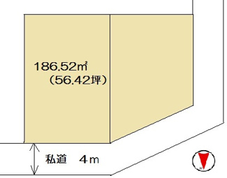 【土地図】 | 草香北売土地　250万円